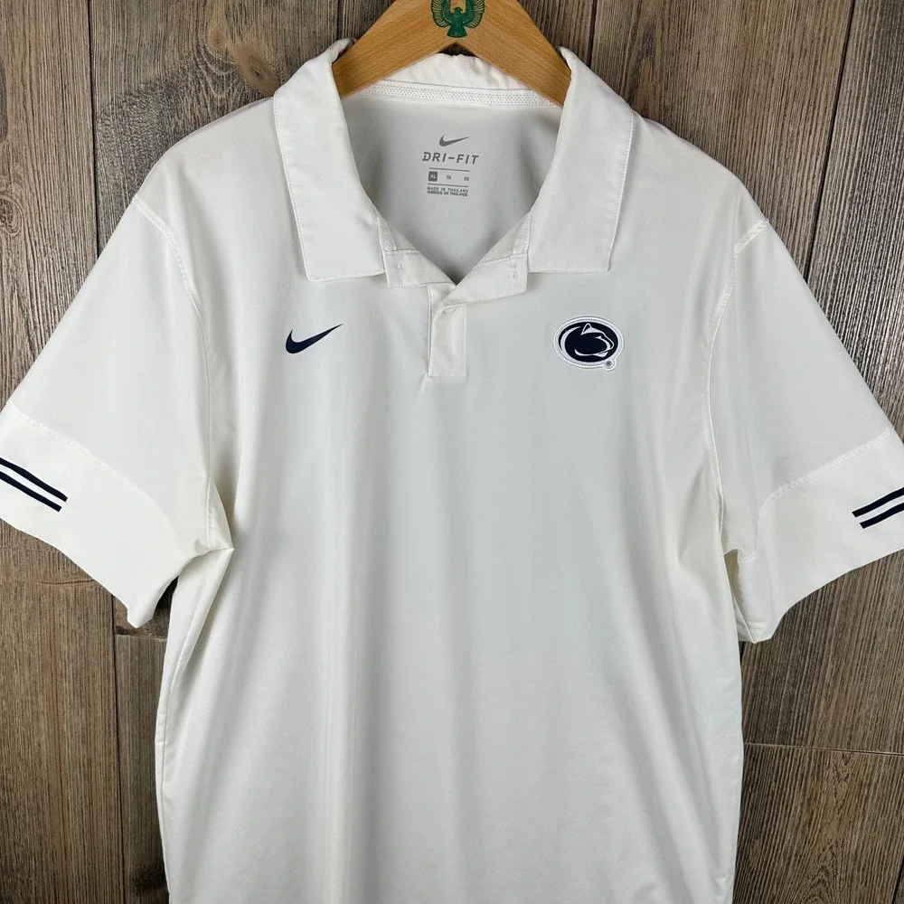 Nike Penn State Nittany Lions Polo Shirt Dri Fit On Field Coaches Men Size XL